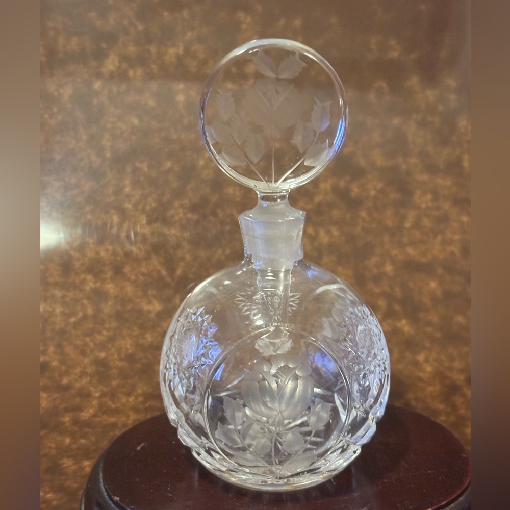 Vintage Clear Glass Perfume Bottle